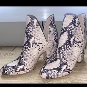 Steve Madden snakeskin booties